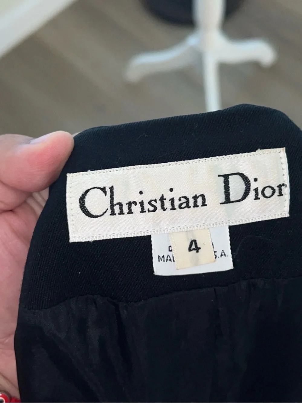 CHRISTIAN DIOR Black Women's Long Blazer Jacket